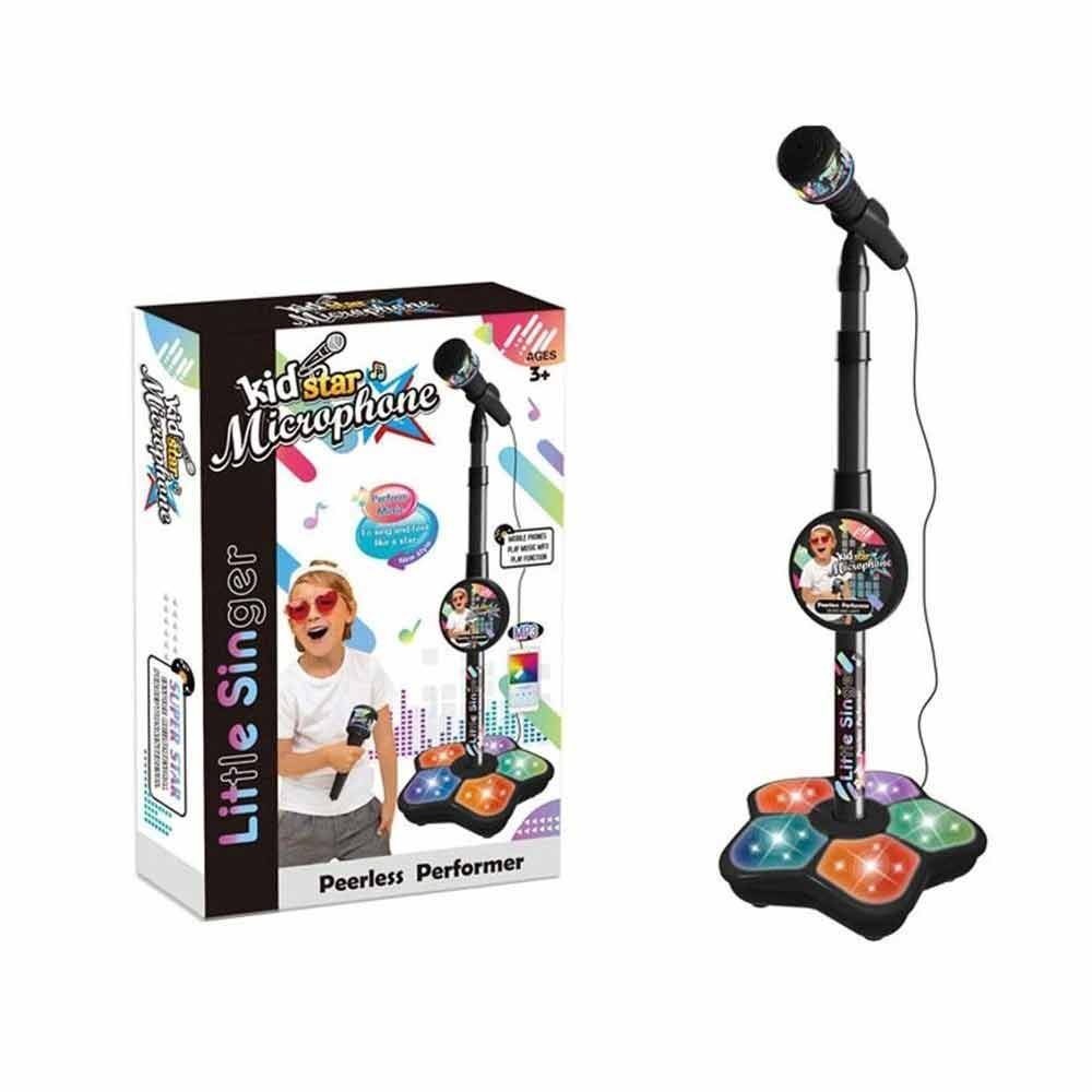 Karaoke Song Music Instrument Toys Kids Microphone With Stand Birthday Gift
