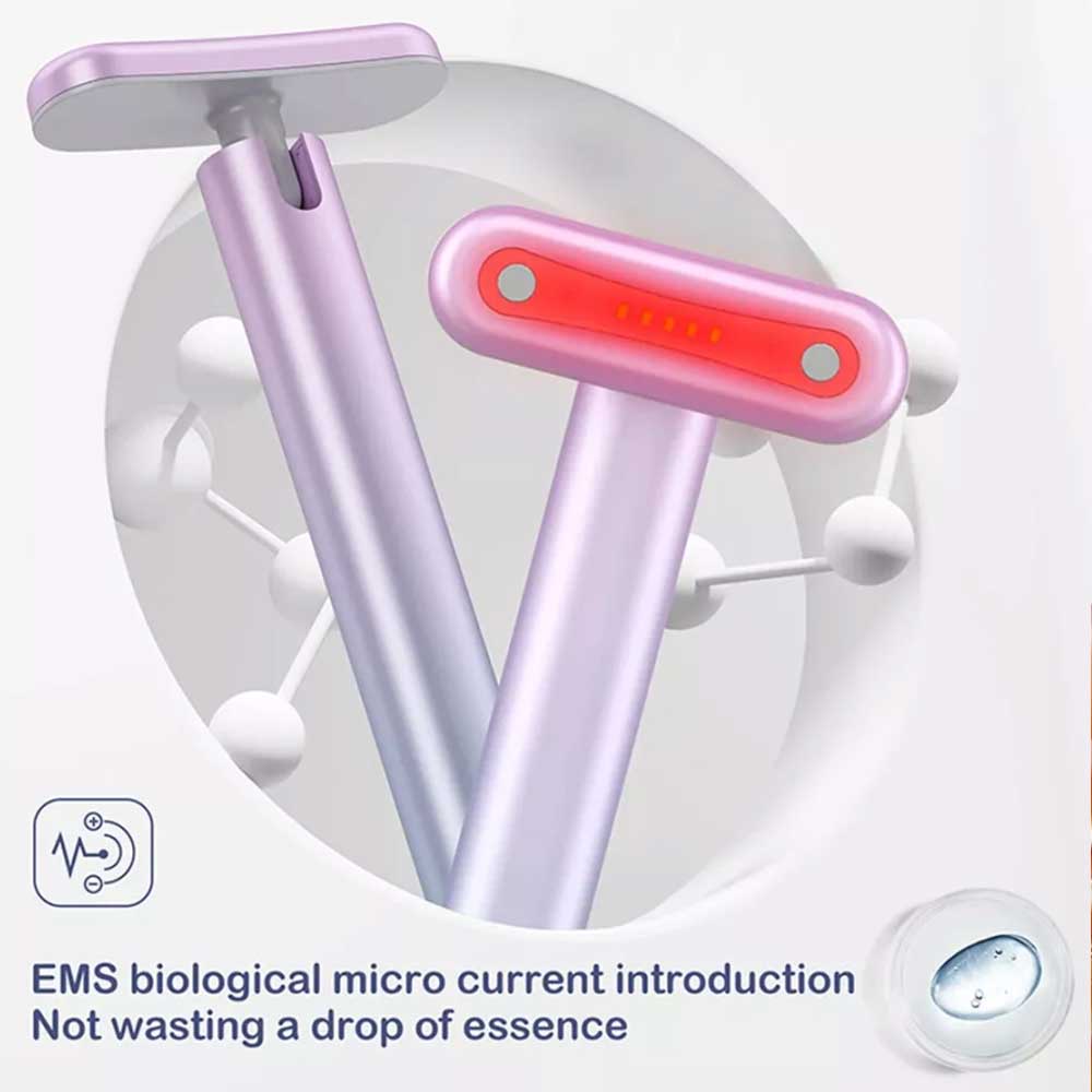 4 in 1 Facial Wand LED Red Light Therapy Face & Neck Skin Care & Beauty Massager