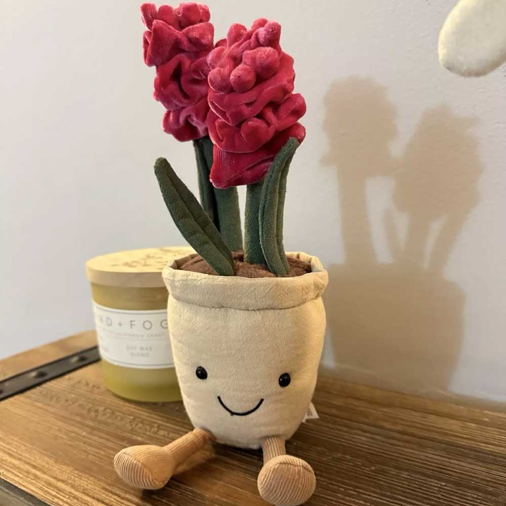 Dark Pink Hyacinth Amuseable Plant Soft Toy Cute Plush Flower Bouquet Home Decor