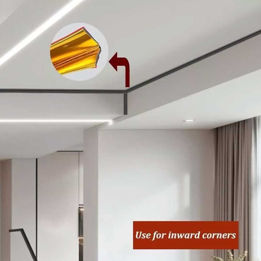 3m Self Adhesive Wall Edging Strip Flexible Corner Angle Trim Living Room Kitchen
