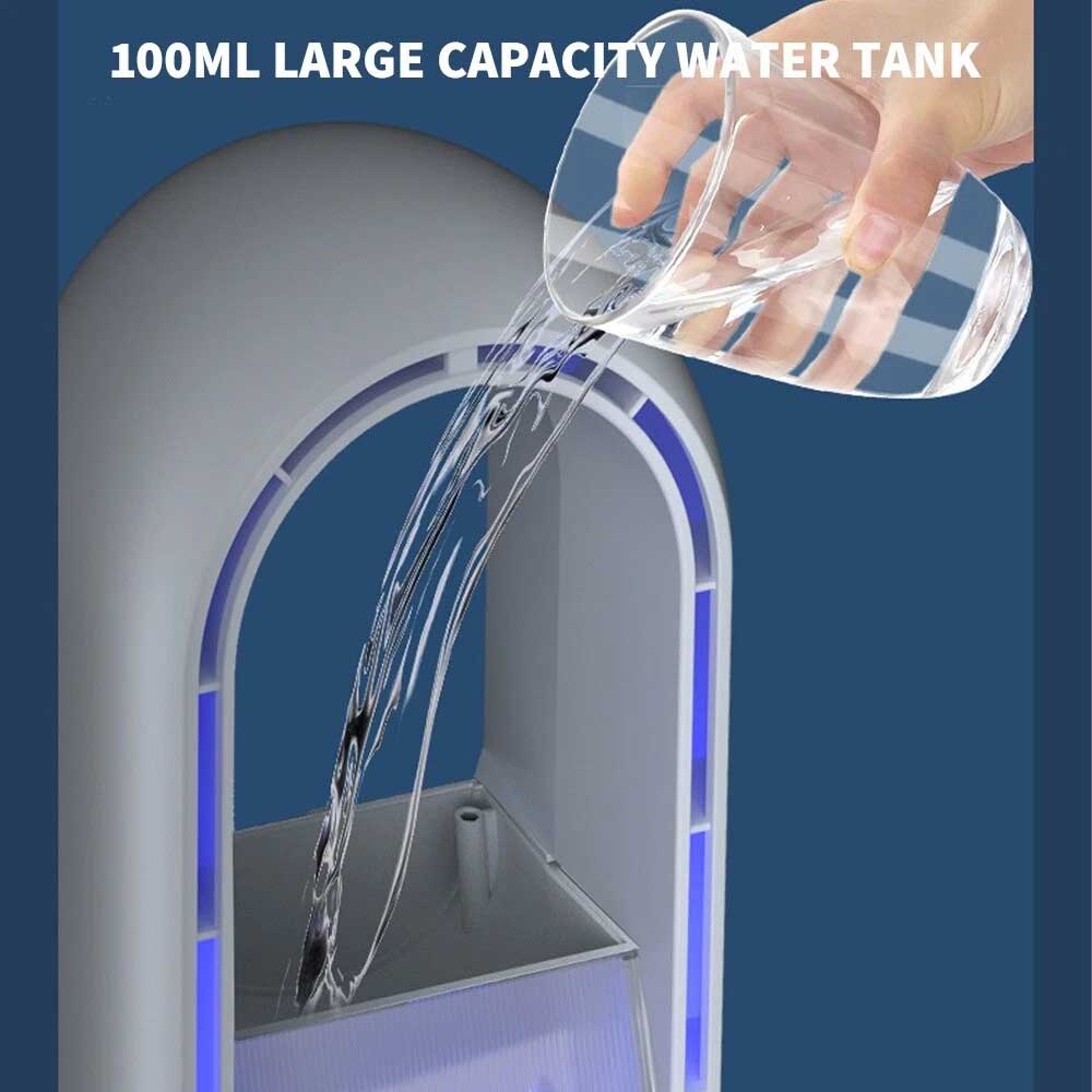 Portable Air 6 Speed Silent Timer Air Conditioner Cooler Leafless Electric Fan