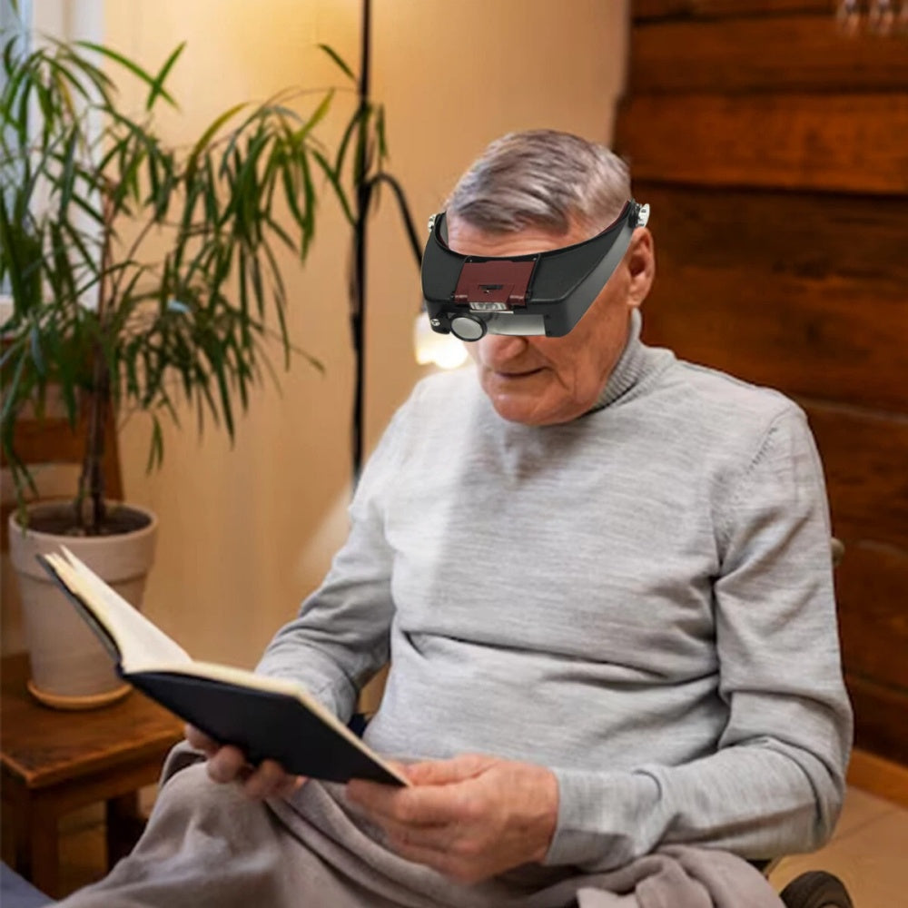Headband Magnifie Led Head Magnifying Glasses Headset with Light Multi-purpose