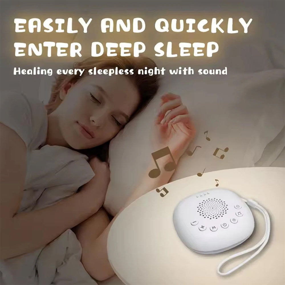 20-Sound Portable White Noise Machine – RGB Night Light, Timer for Sleep & Relaxation