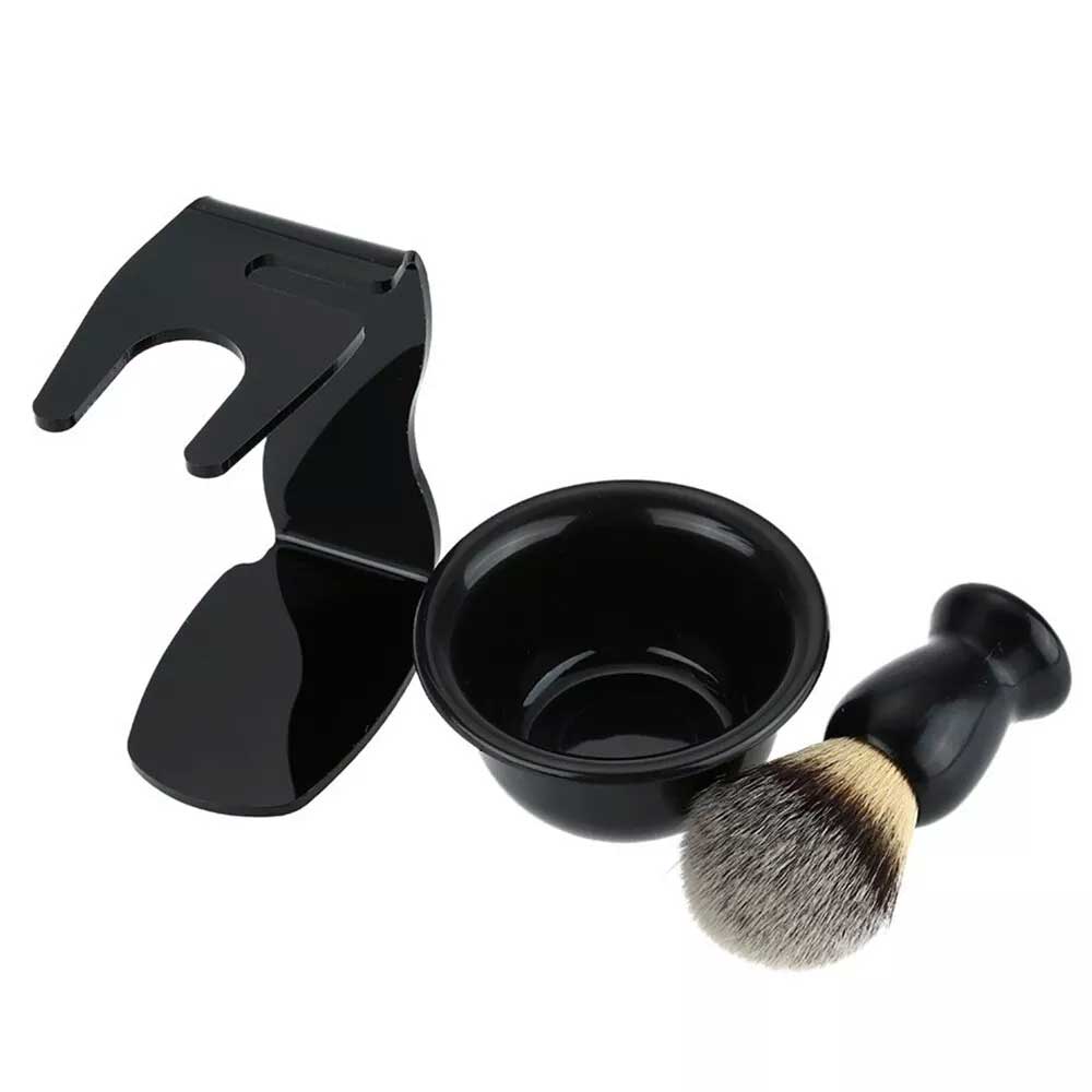 Holder Rack Stand Shave Safety Razor Bowl Tool Set Men Shaving Brush Mug Cup