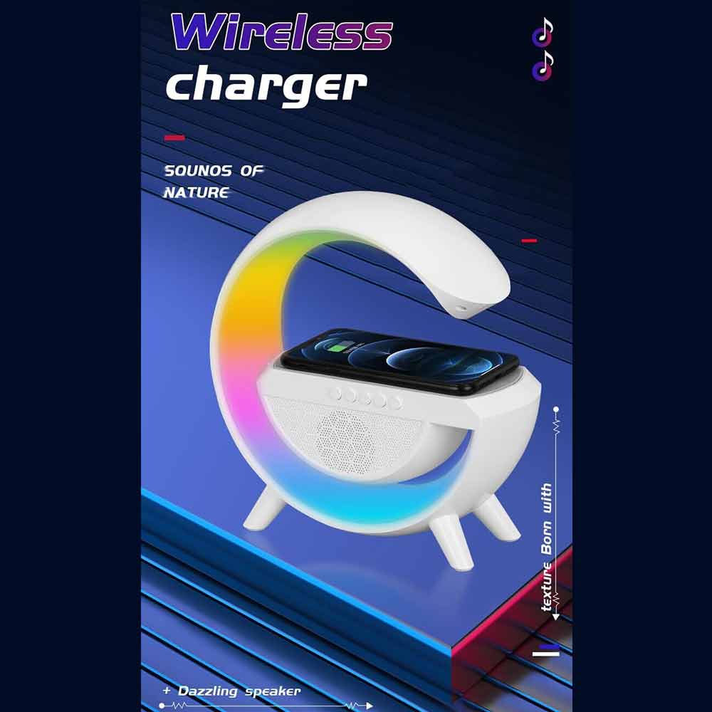 LED Atmosphere Lamp Wireless Charger Desk Lamp Bluetooth Speaker RGB Night Light