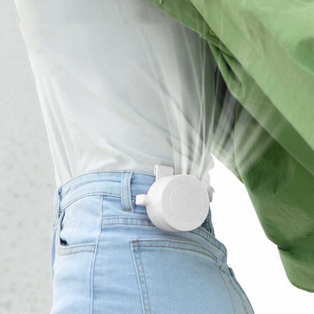 Mini Air Conditioning Fan 3 Speeds Waist Clip On Fan Portable for Outdoor Sports