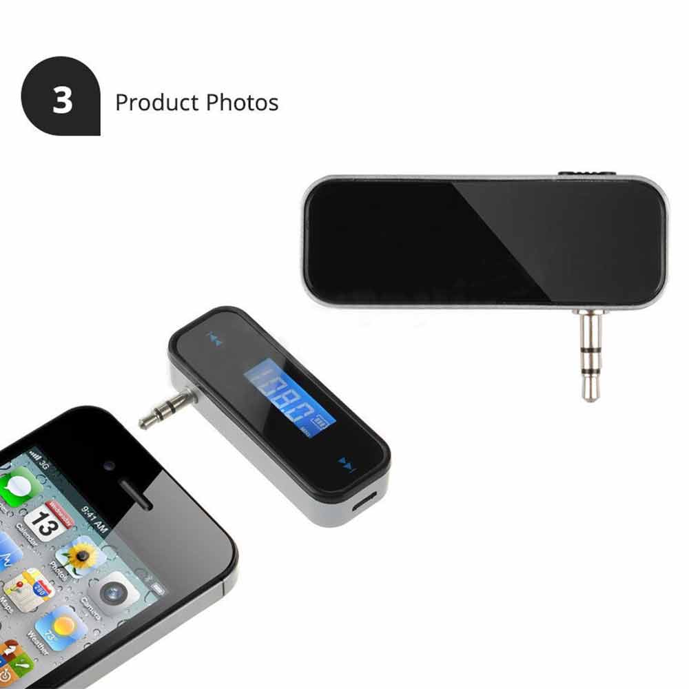 3.5mm Car Wireless MP3 FM Transmitter Handsfree Radio For Mobile phone universal