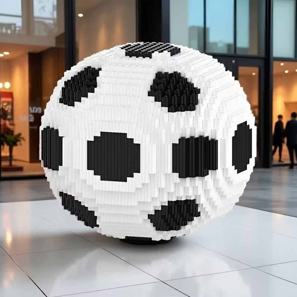 9.5cm Football Building Blocks – 850-Piece Soccer Model Set, Creative & Educational