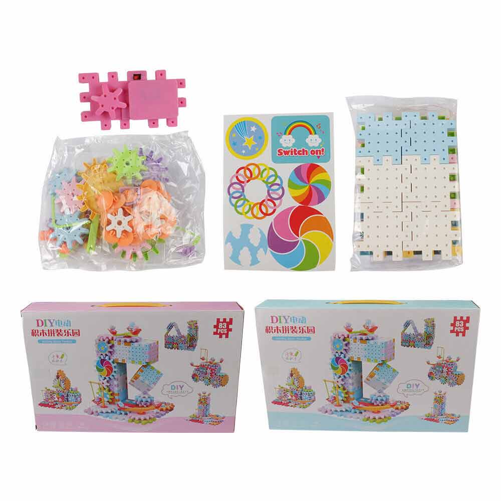 Educational Electric Gears Building Block Toys Creative Rotating STEM Toys Set for Boys Girls Kids