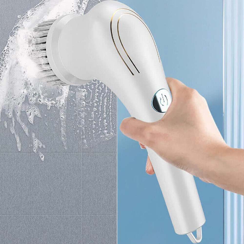 Electric Spin Scrubber Cordless Cleaning Brush Rotating Home Bathroom Clean USB