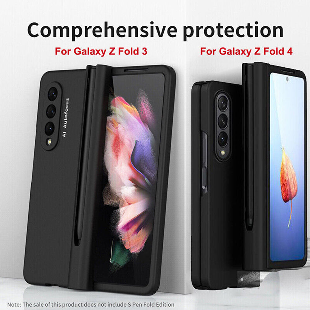Full Cover Shockproof Hybrid Case With Pen Holder For Galaxy Z Fold 4 / Fold 3