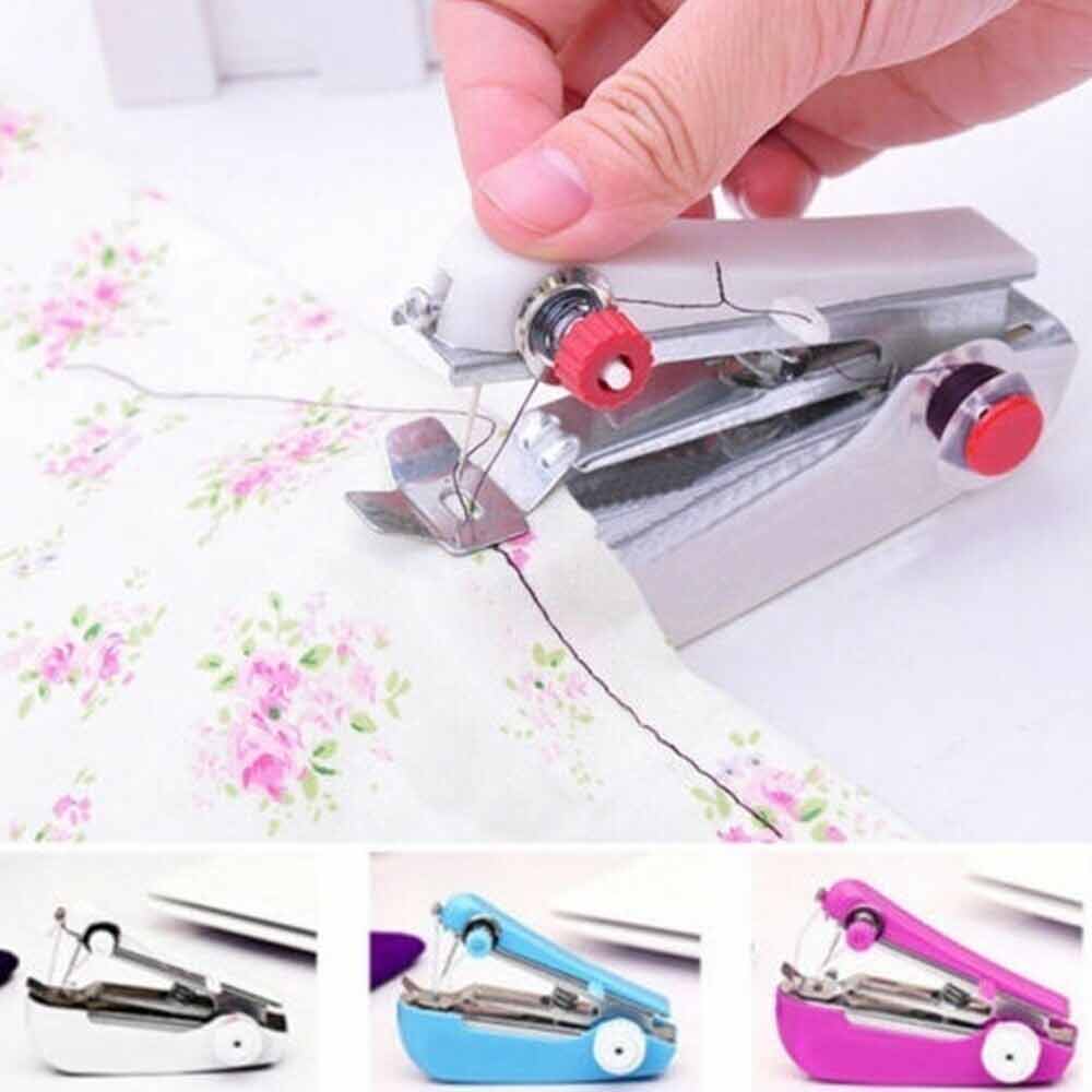 Mini Portable Handheld Cordless Sewing Machine Hand Held Stitch Home Clothes