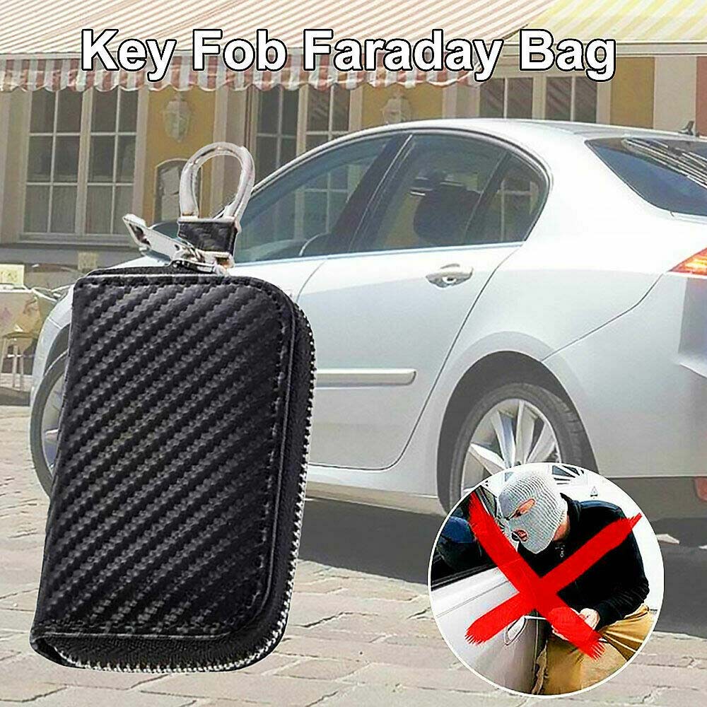 Car Key Signal Blocker Faraday Cage Fob Pouch Keyless RFID Blocking Bag Case