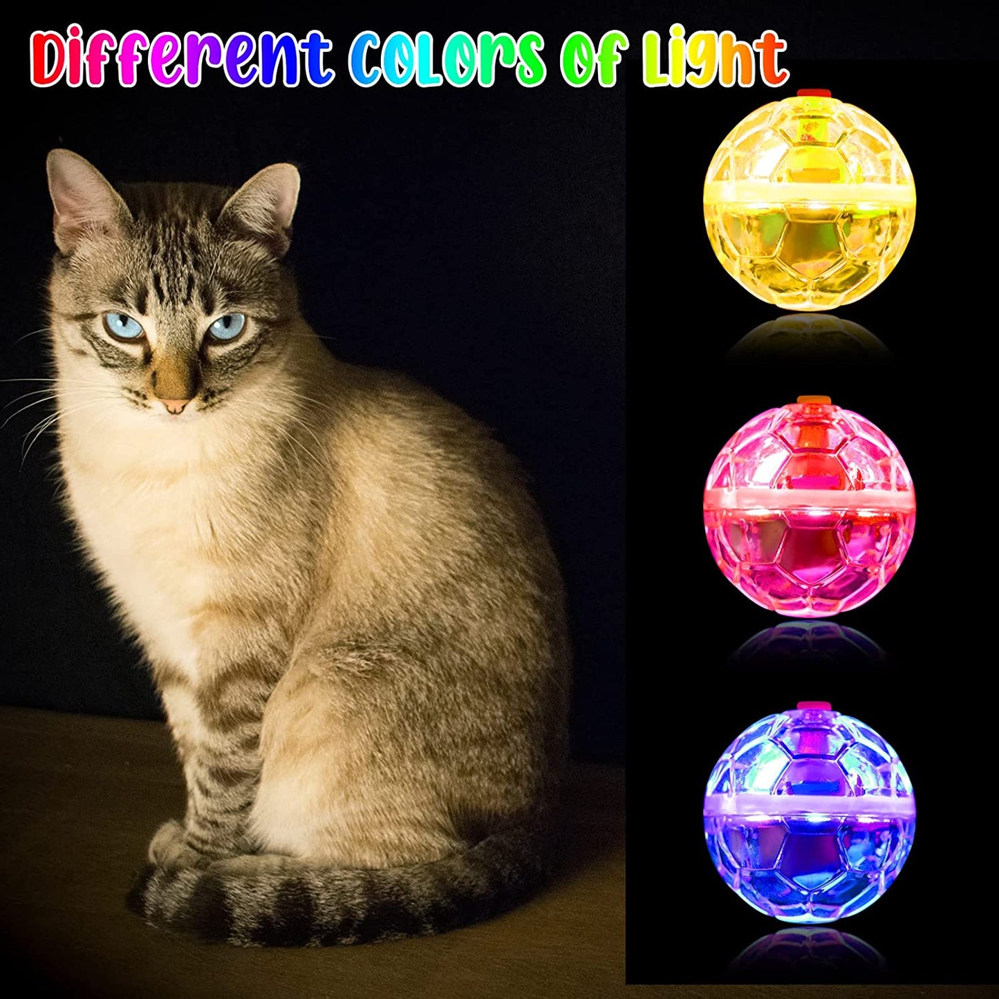 3x Ghost Hunting Motion Light Up Balls Flash Paranormal Equipment Pet Toy Motion