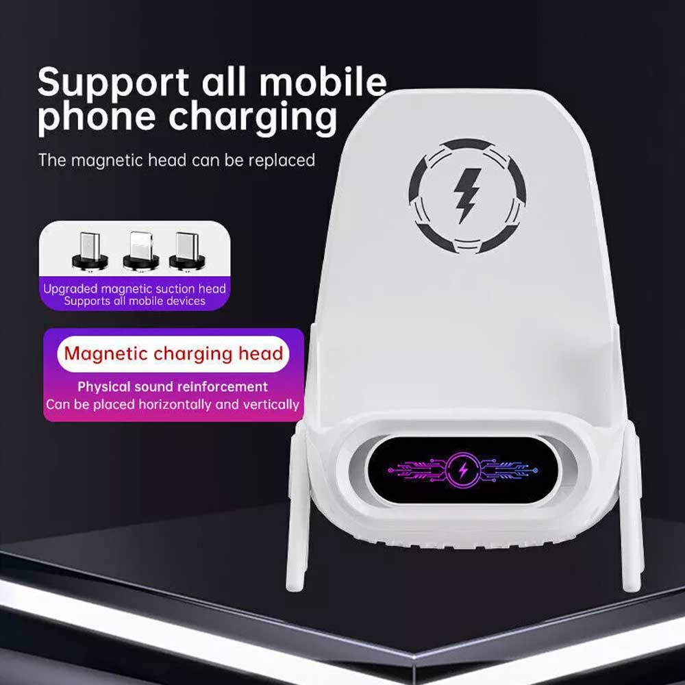 15W Fast Wireless Charger Stand Dock For iPhone Samsung Android Phone
