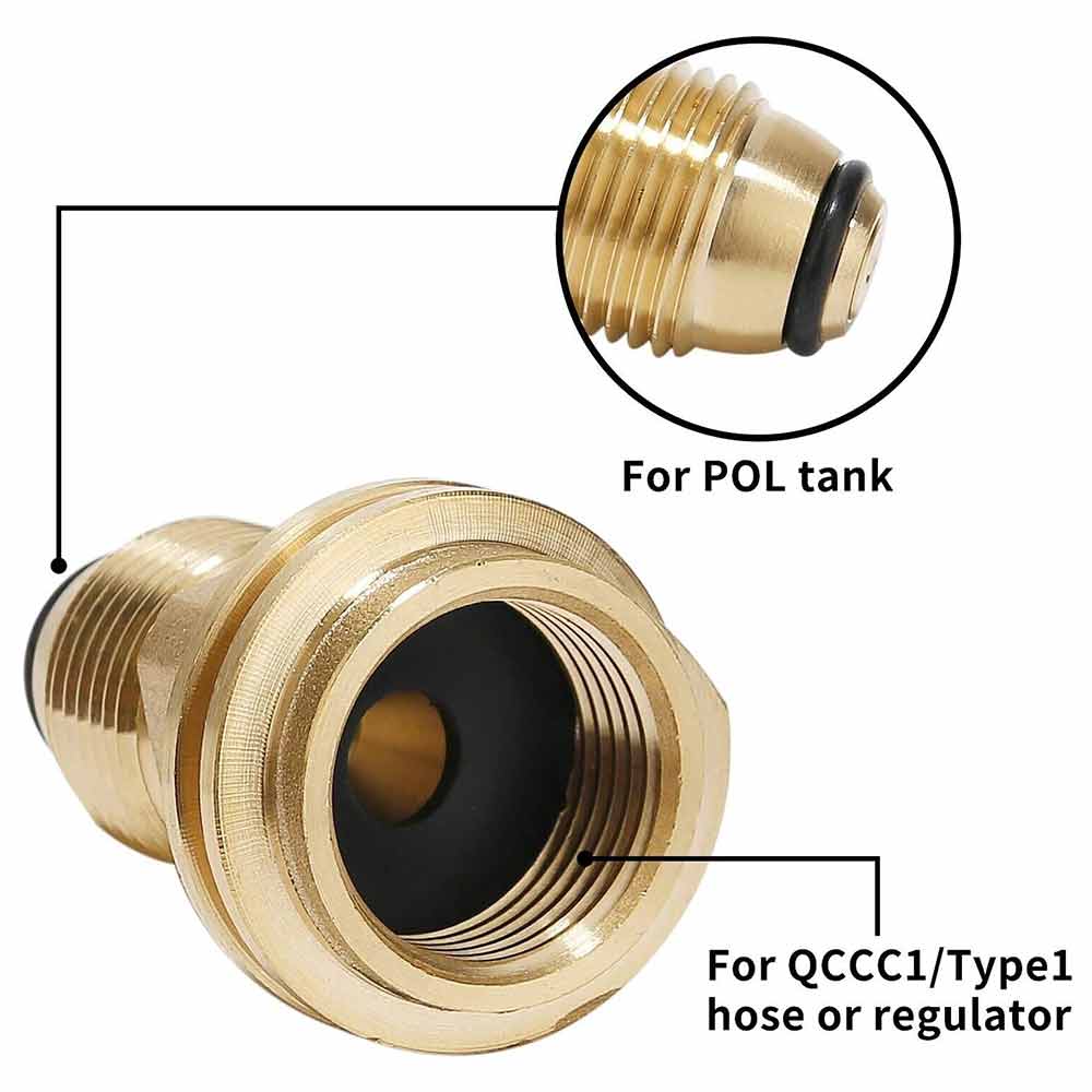 BBQ Propane Gas Refill Adapter Valve Cap 1Lb Cylinder Tank Coupler Heater Bottle