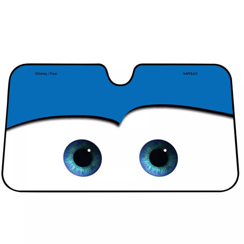Cartoon Eye Car Windshield Sun Shade – Grey Face Design, 130x70cm UV Protection for SUV & Sedan