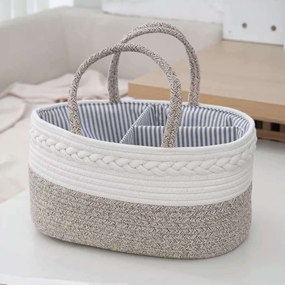 Nappy Caddy,Baby Diaper Caddy Organiser, Portable Nursery Storage Basket