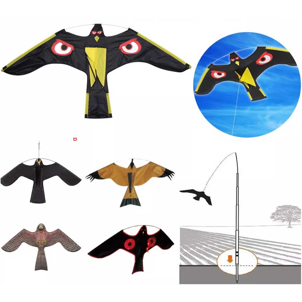 Birds Scarer Repeller Flying Hawk Kite Garden Scarecrow Yard House