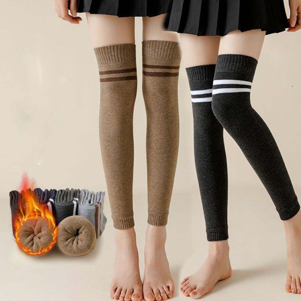 Women Knitting Leg Warmers Over Knee Socks Long Socks Women Stockings Winter