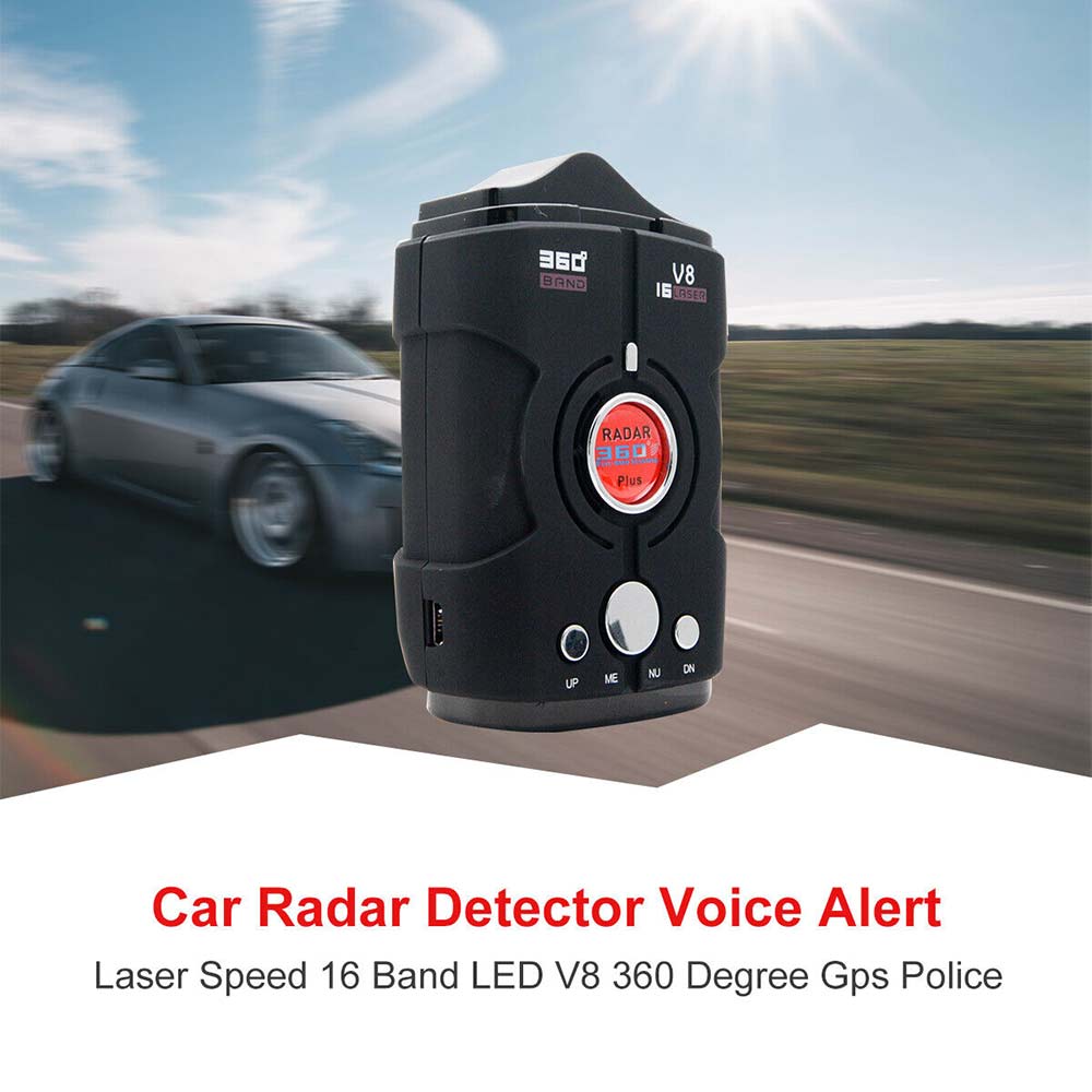 Car Radar Laser Speed Camera Detector Full Band 360 Detection System VoiceAlarm