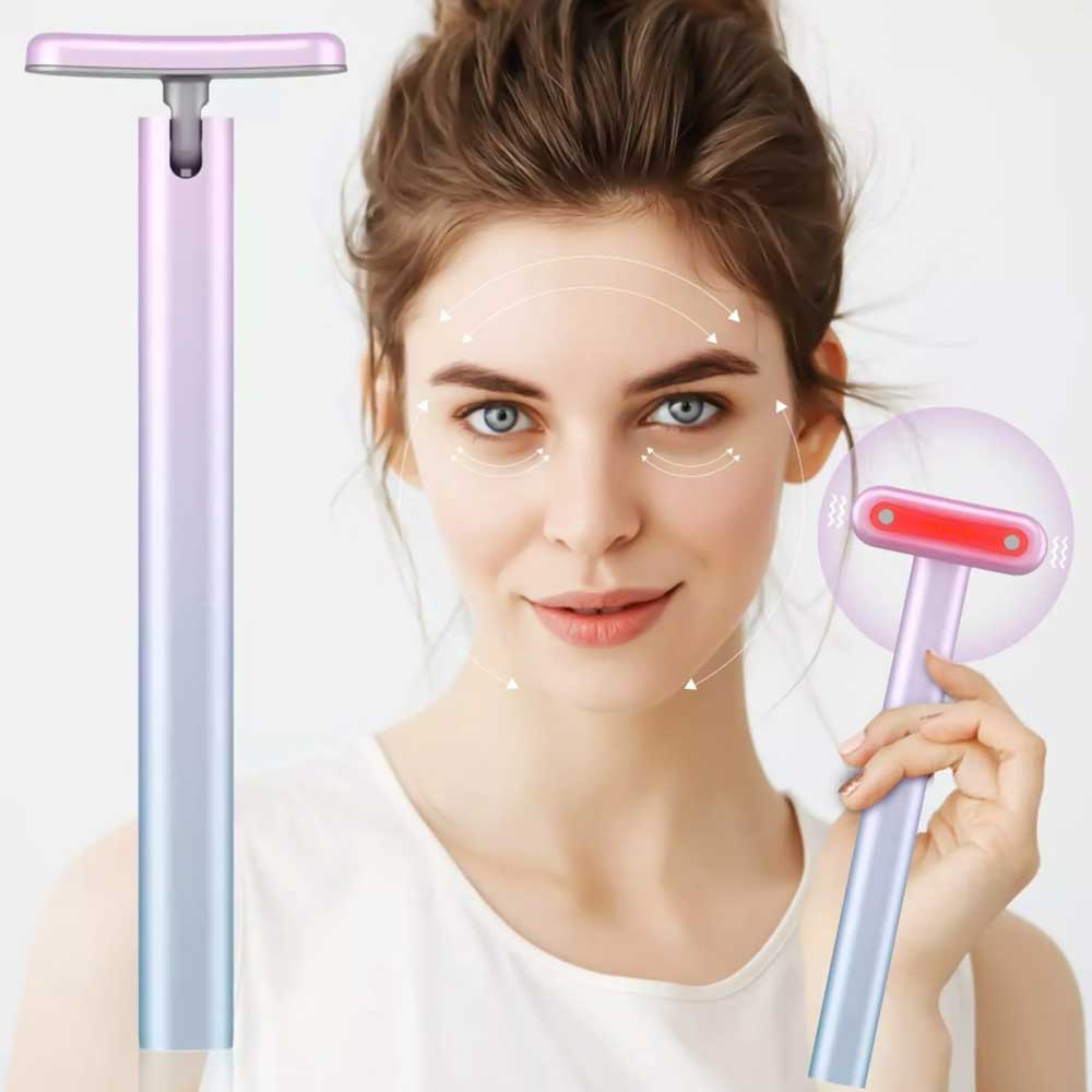 4 in 1 Facial Wand LED Red Light Therapy Face & Neck Skin Care & Beauty Massager