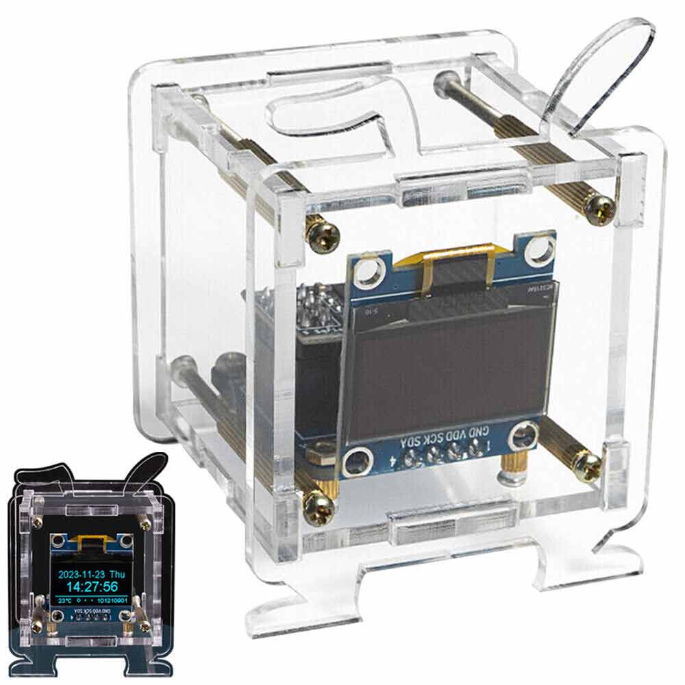 ESP8266 DIY Electronic Kit OLED Display Mini Clock + Shell DIY Soldering Project