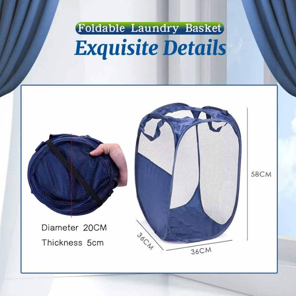 Large Foldable Laundry Washing Clothes Storage Bag Hamper Basket Bin Organiser