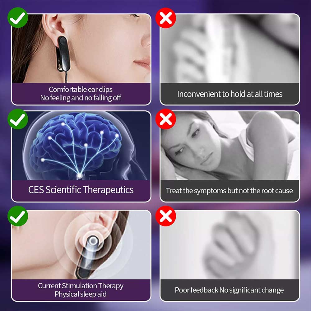 CES Ultra Sleep Aid Device – Rechargeable Vagus Nerve Stimulator with Ear Clips for Insomnia & Anxiety Relief