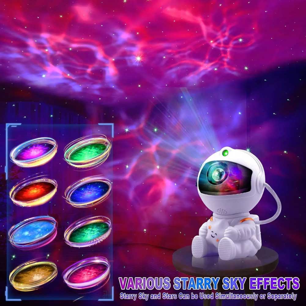 LED Astronaut & STAR Projector Light USB Starry Night Light Bedside Table Lamps