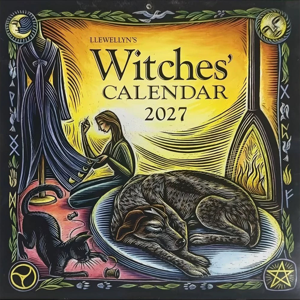 2027 Witches' Wall Calendar – Premium Copper Paper Hanging Calendar Decor