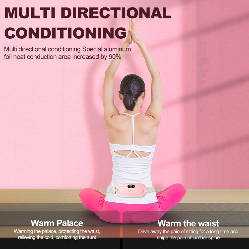 Electric Heating Pad Massage Period Pain Relieve Therapy Menstrual Cramp Belt