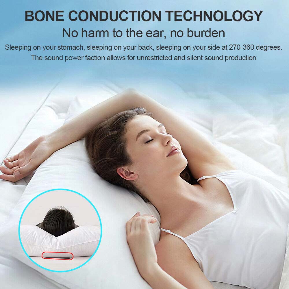 Bone Conduction Pillow Speaker Mini Portable Under Pillow Speakers Travel