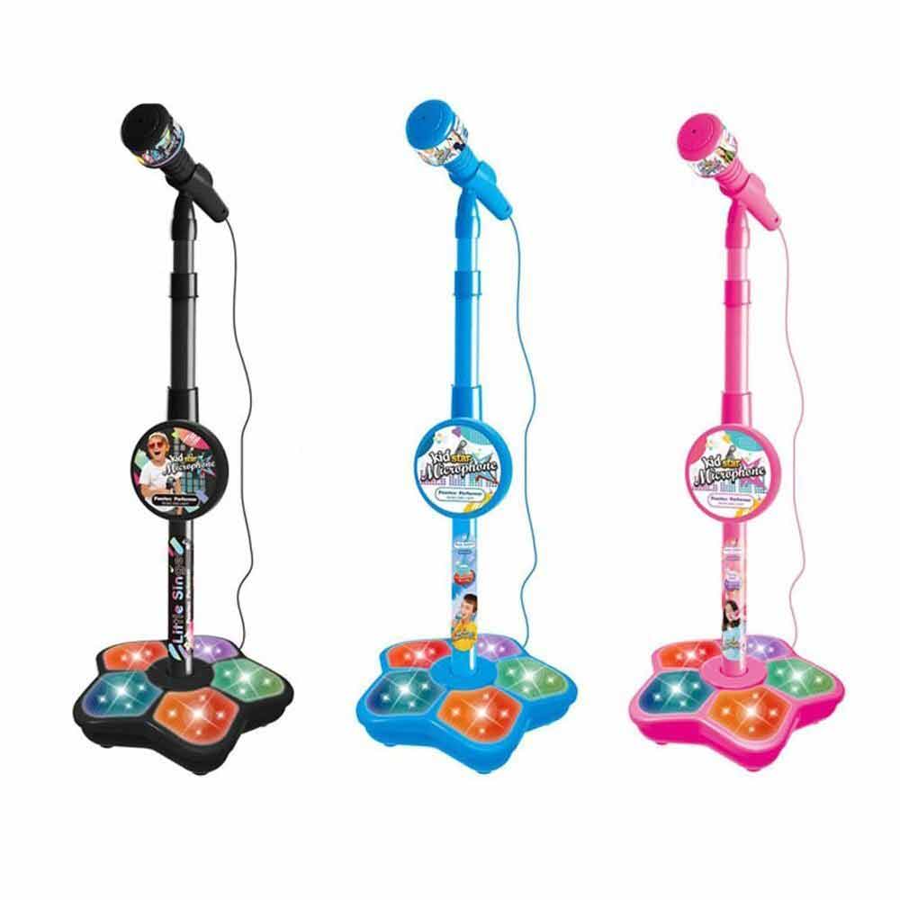 Karaoke Song Music Instrument Toys Kids Microphone With Stand Birthday Gift