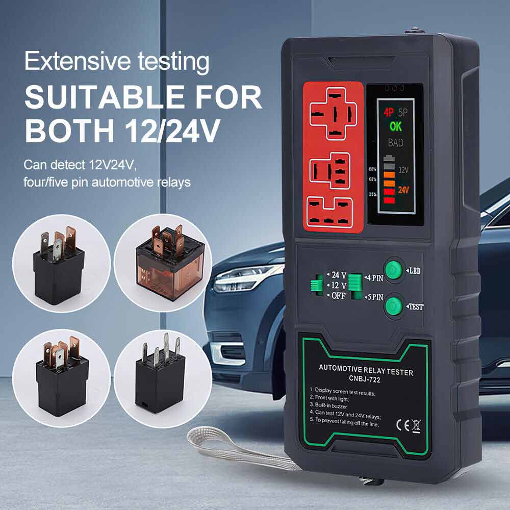 12V/24V LCD Automotive Electronic LIGHTING Relay Tester Car Checker