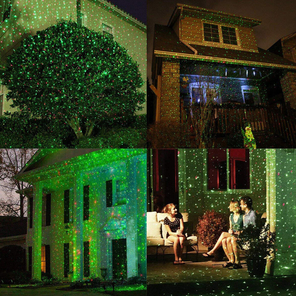 Laser Light Christmas LED Moving Laser Projector Lights Lamp Xmas Party Outdoor