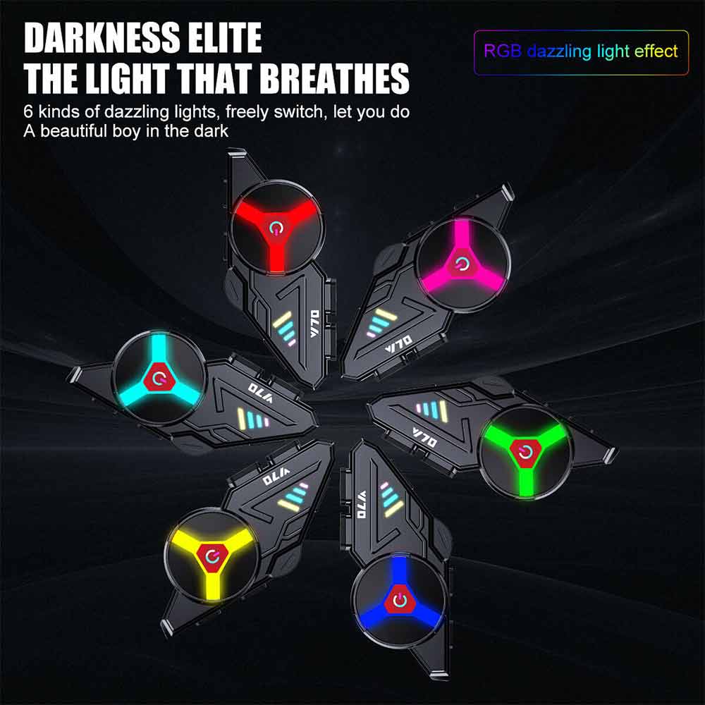 LED Bluetooth Motorcycle Helmet Headset Speaker Wireless Motorbike Headphone