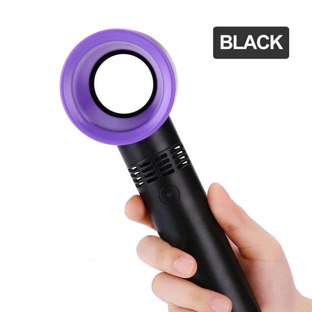 360 Degree Mute Portable Bladeless Hand Held Mini No Leaf Handy Fan USB Cooler