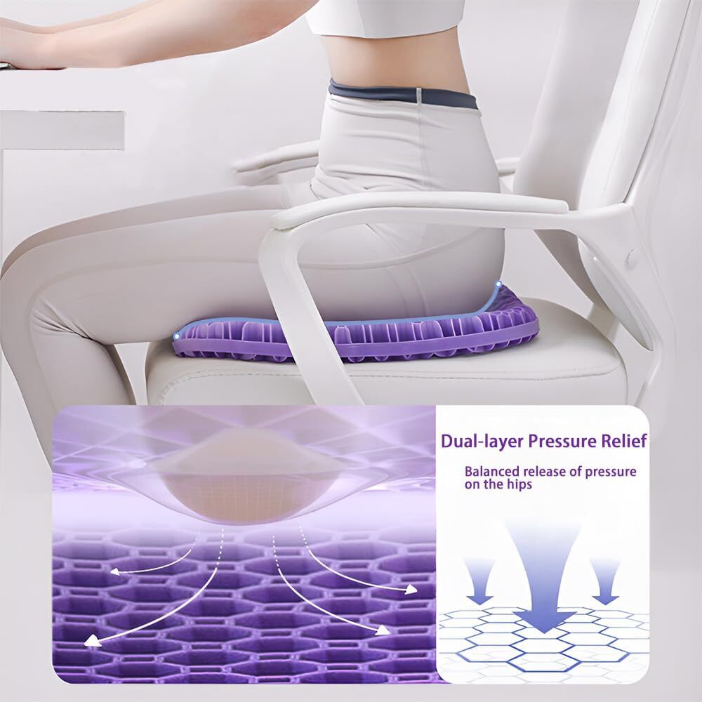 Orthopaedic Gel Seat Cushion Extra thicken For Long Sitting Office Car Chair
