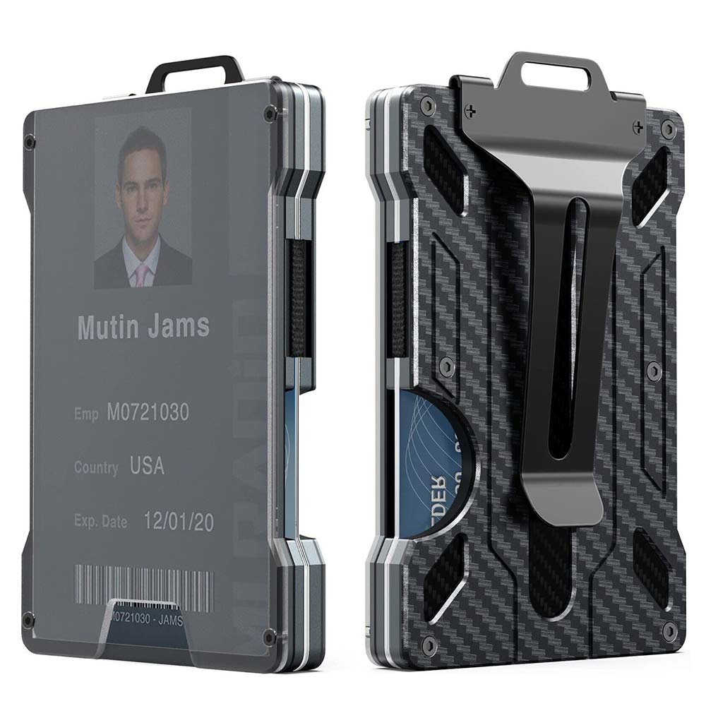 Card Holder Aluminum RFID Blocking Men Credit ID Wallet Slim Money Purse Clip
