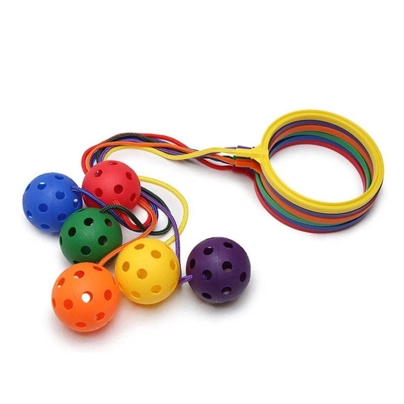 3pcs Random Colors Kids Ankle Skip Outdoor Garden Game Fun Bouncing Ball