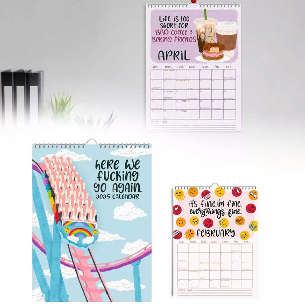 Here We Fu*king Go Again 2025 Calendar,Fucking Calendar 2025 Planner NEW