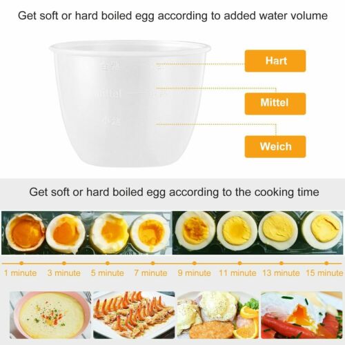 Electric Soft Hard Egg Boiler Bowl Poacher Steamer Noise Free Cooker AU Plug