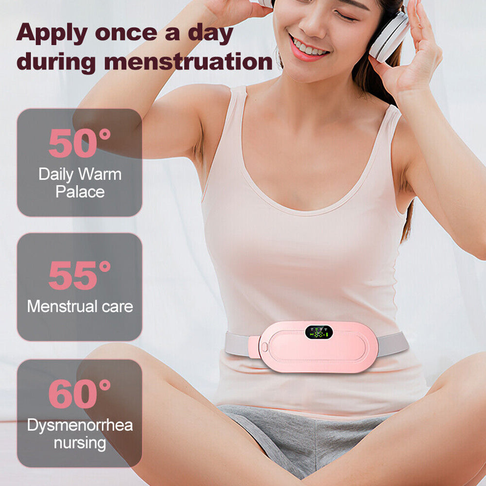 Electric Heating Pad Massage Period Pain Relieve Therapy Menstrual Cramp Belt