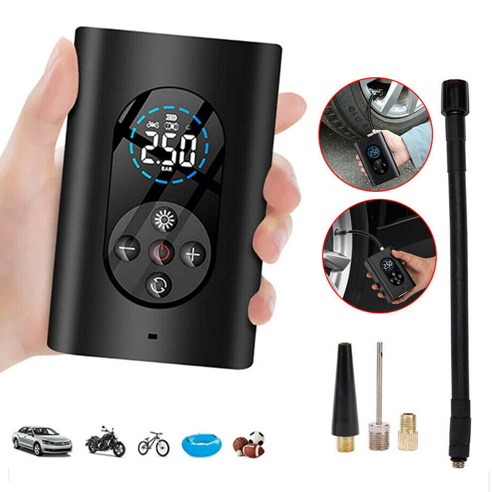 Cordless Air Compressor Tyre Inflator Car Bike Ball Motorcycle Electric Pump