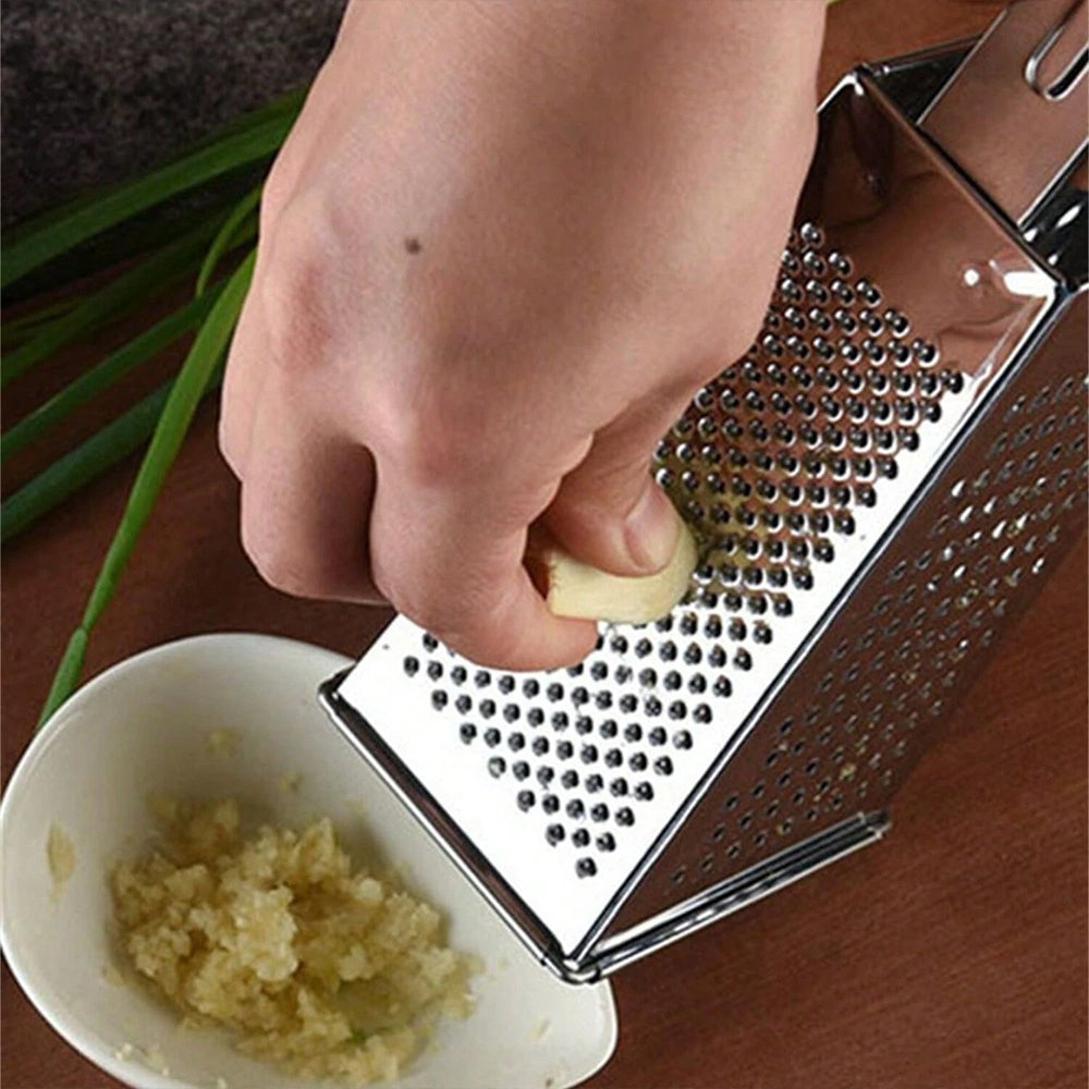 4 Sided Box Cheese Grater Stainless Steel 8 Inch Kitchen Vegetable Slicer Cutter