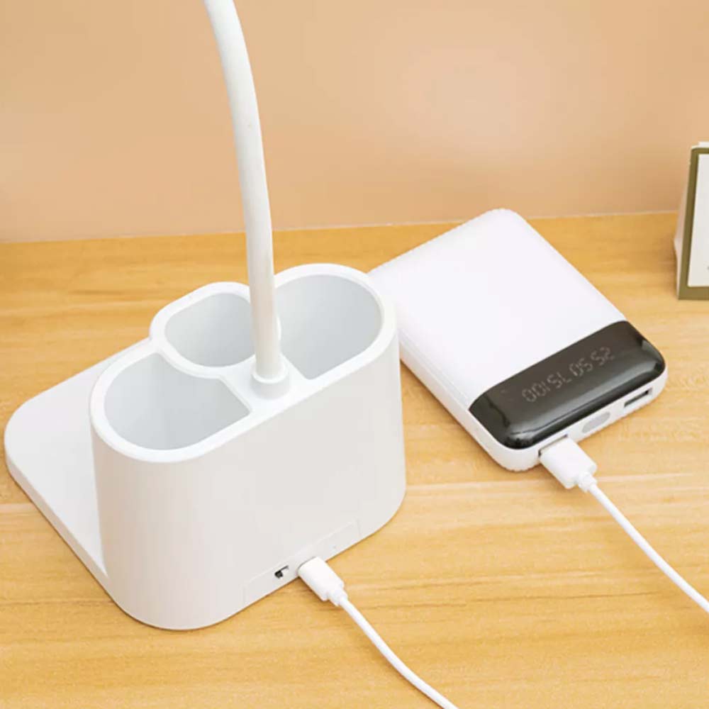LED Desk Light Dimmable Touch Sensor Table Bedside Reading Lamp USB Rechargeable
