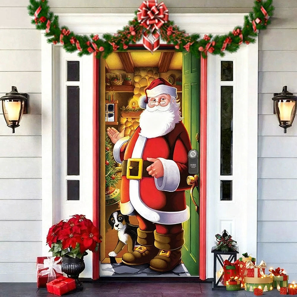 Door Hanging Christmas Cover – Window Sign Banner, 180×90cm Festive Decor