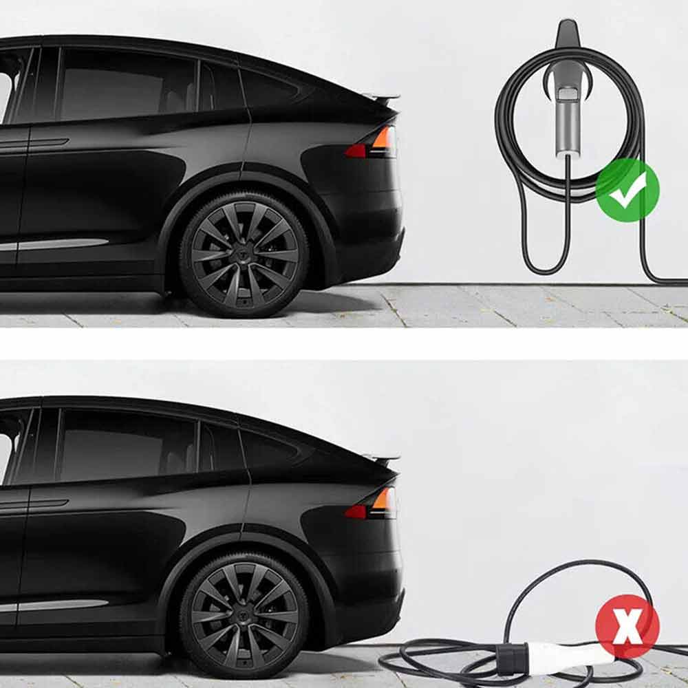 EV Charger Cable Holder Type 2 Plug Electric Car Charging Gun Fixed Socket Tool