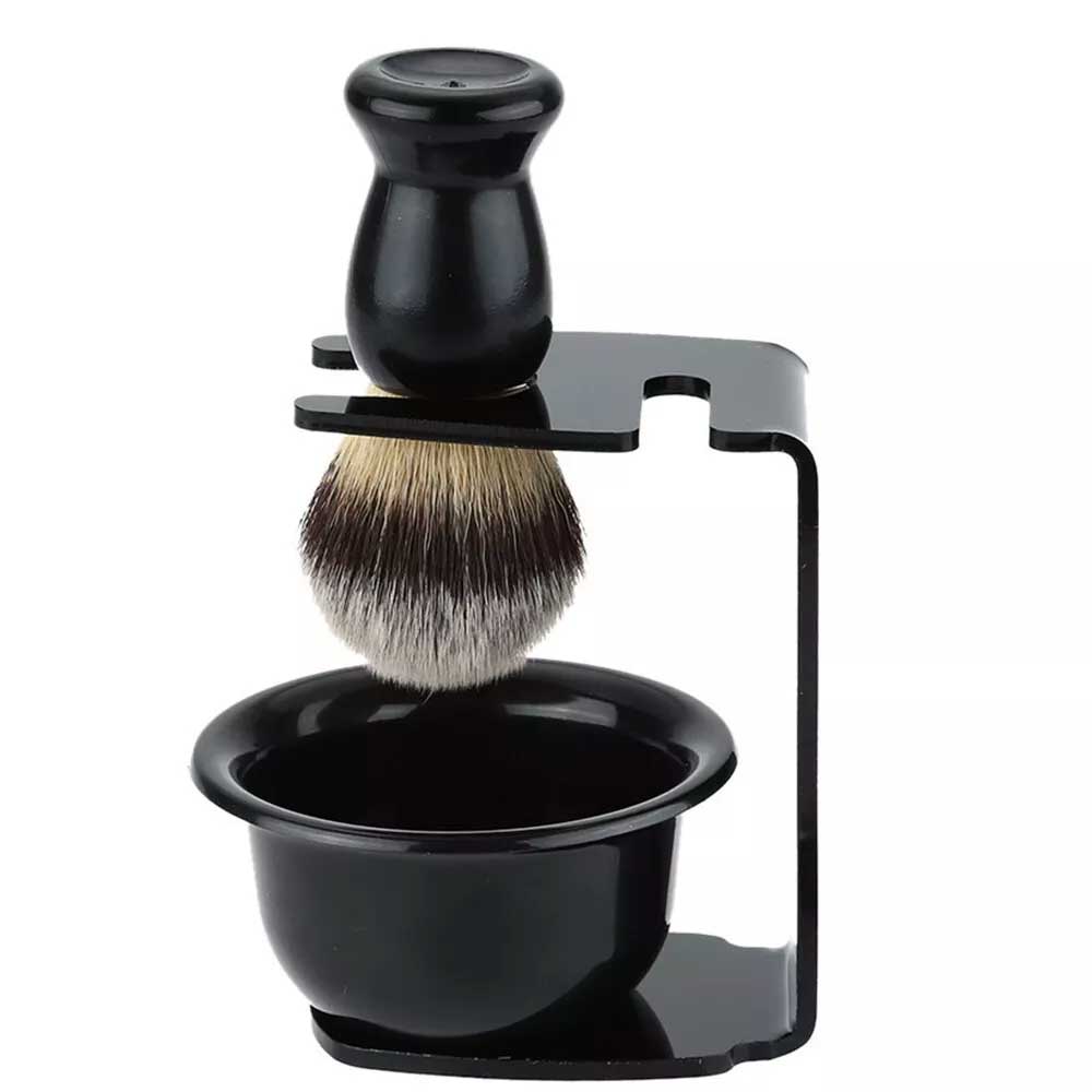 Holder Rack Stand Shave Safety Razor Bowl Tool Set Men Shaving Brush Mug Cup